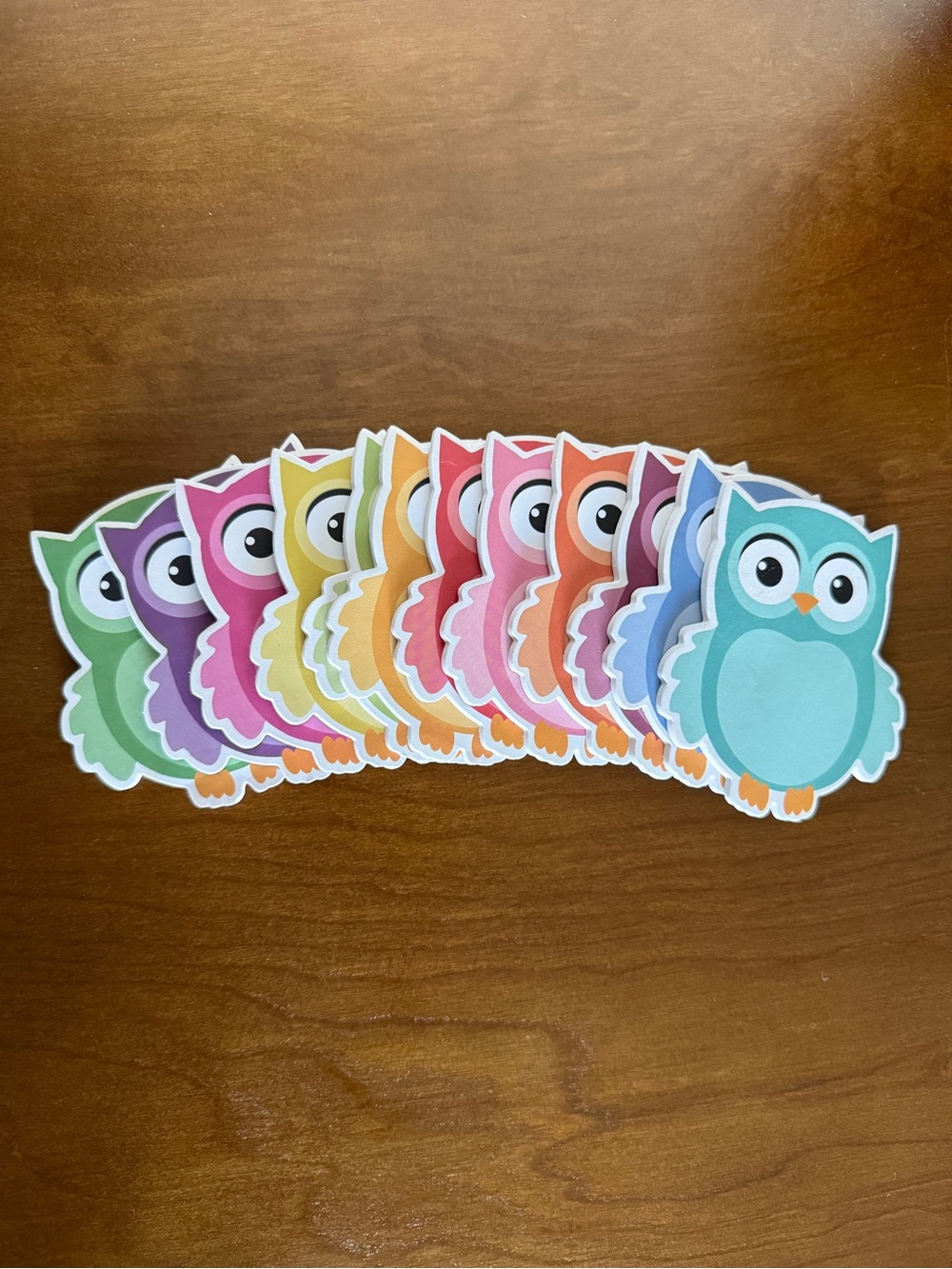 Owl Sticky Notes - Set of 12, Multiple Colors